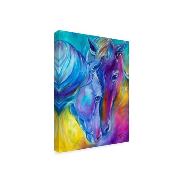 Marcia Baldwin 'Color My World With Horses Loving Spirits' Canvas Art,18x24